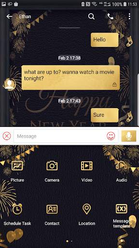New years night Next SMS skin screenshot 5