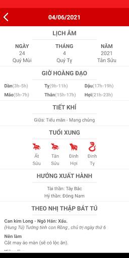 Lịch Vạn Niên - Lịch VN 2021 screenshot 2
