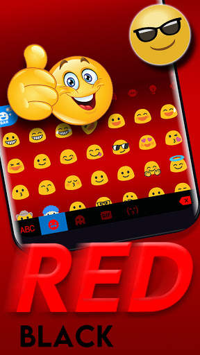 Black Red Toetsenbord Achtergrond screenshot 3