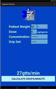 Paramedic Dopamine Calculator screenshot 1