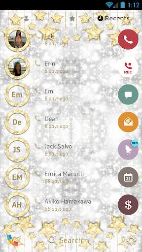Glitter Gold Stars PhoneTheme screenshot 4