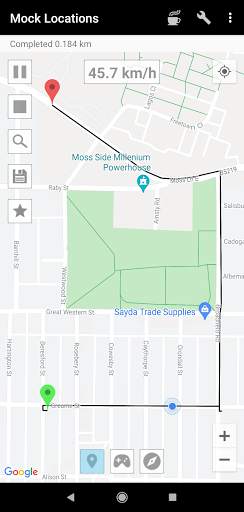 Mock Locations (fake GPS path) screenshot 1