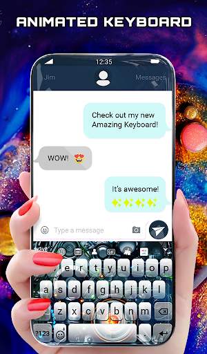 Alien Tech Live Wallpaper & Animated Keyboard screenshot 2