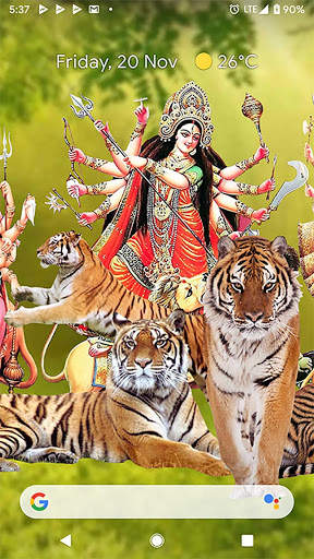 4D Tigers of Durga Live Wallpaper screenshot 1