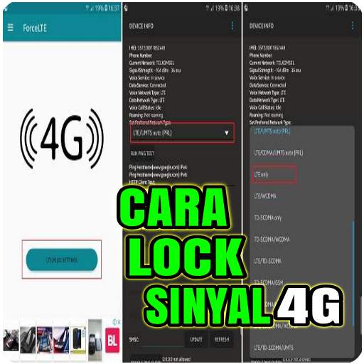 Cara Mengunci Sinyal 4G - Semua HP screenshot 1
