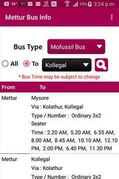 Mettur Bus Info screenshot 8