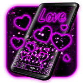 Sparkling Neon Love Keyboard icon