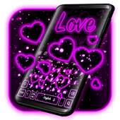 Sparkling Neon Love Keyboard 10001003