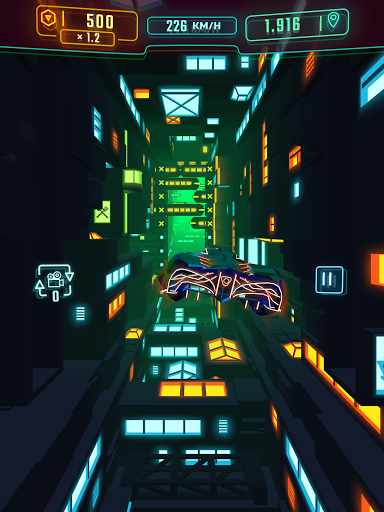 Neon Flytron: Cyberpunk Racer скриншот 14