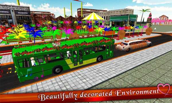 Bridal Limo Car & Wedding Bus 3d screenshot 4