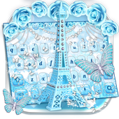 Tema della tastiera blu Torre Eiffel icon