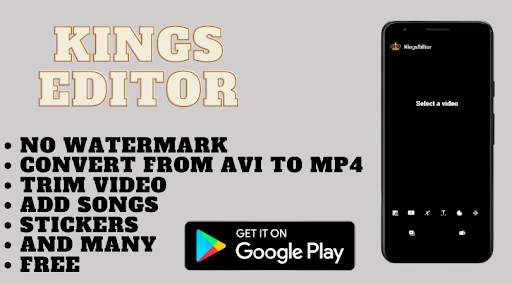 KingsEditor video editor free-cut video, add songs screenshot 1