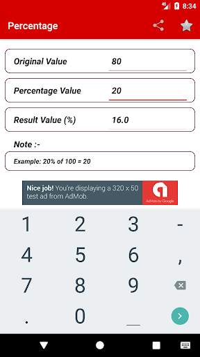 Percentage Calculator 2018 screenshot 3