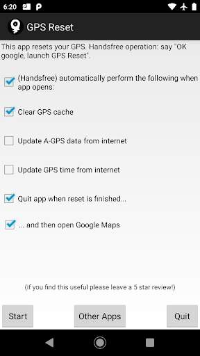 GPS Reset (handsfree) screenshot 1
