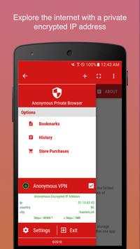 Anonymous Private VPN Browser screenshot 1