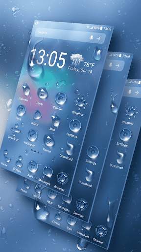 2019 Raindrops Launcher Theme screenshot 3