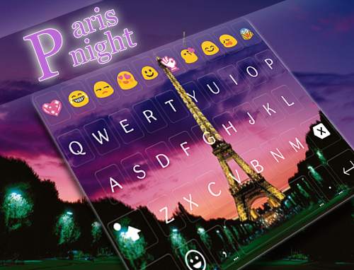 Paris Night Keyboard -Emoji स्क्रीनशॉट 6