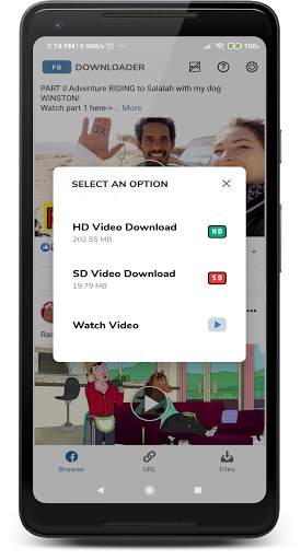 Video downloader for Facebook - VDF screenshot 1