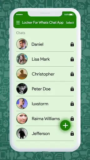 Chat locker for WhatssApp 2 تصوير الشاشة