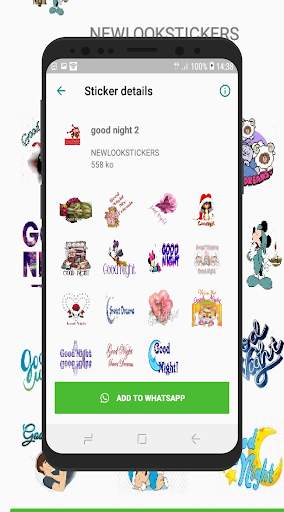 Good Night Sticker for whatsapp  WAStickerApps screenshot 5