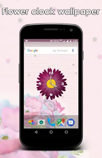 Flower clock live wallpaper screenshot 9