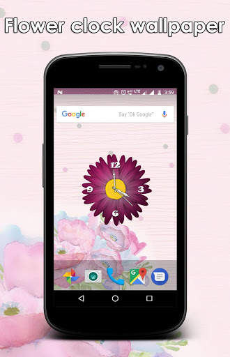 Flower clock live wallpaper screenshot 9