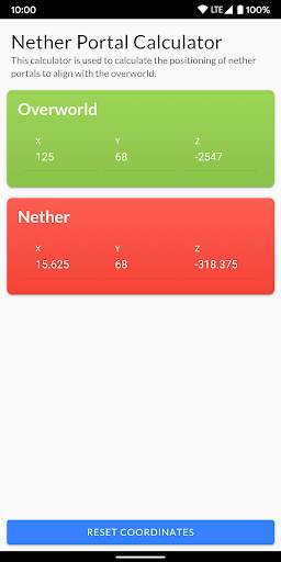 Nether Portal Calculator for Minecraft screenshot 2