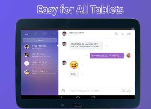Guide Viber on your tablet screenshot 2