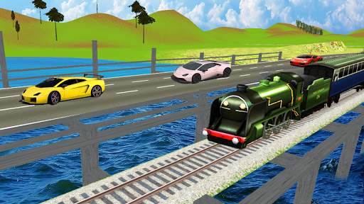 Train vs Car Racing - Professional Racing Game screenshot 3