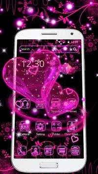 Neon pink heart theme screenshot 2