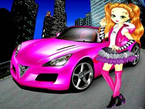 girl-4 racing super car screenshot 1