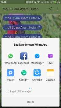 mp3 Suara Ayam Hutan screenshot 1