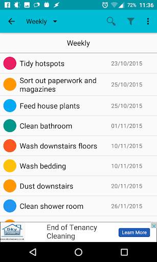 Cleaning Organizer скриншот 4