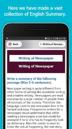 English Summary Writing - For All Class Students screenshot 4