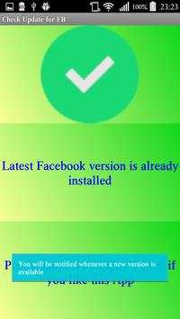 Update Check for facebook screenshot 2