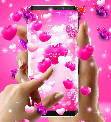 Lovely pink live wallpaper screenshot 6