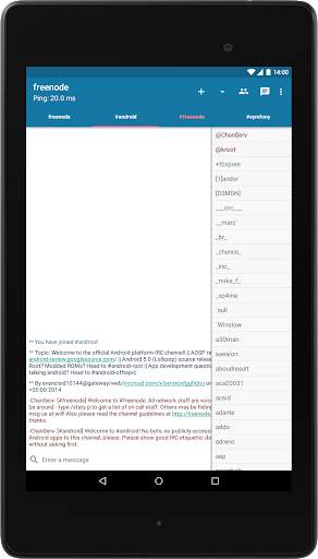AndroIRC screenshot 9
