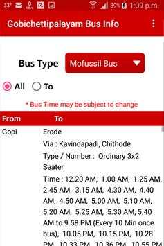 Gobichettipalayam Bus Info screenshot 1
