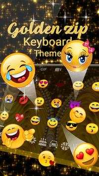 Golden Zipper Keyboard Theme screenshot 3