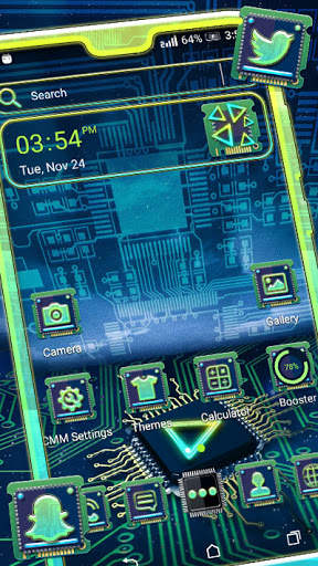 Digital Circuit Launcher Theme screenshot 1