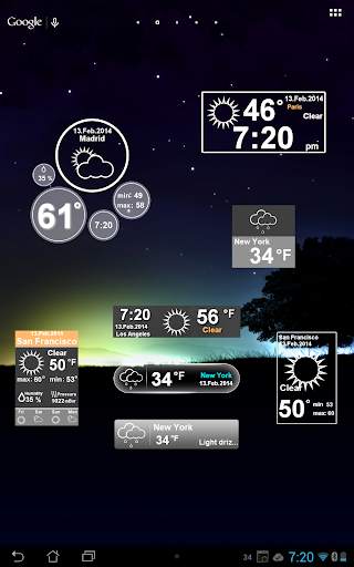 Weather Clock 1 تصوير الشاشة