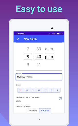 Sleepy alarm : clock reminder screenshot 12