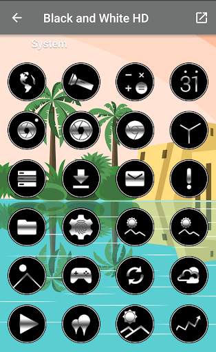 Black & White HD - Icon Pack скриншот 1