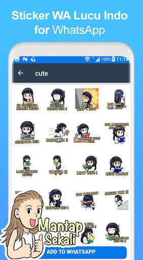Sticker Lucu untuk WhatsApp WAStickerApps screenshot 3