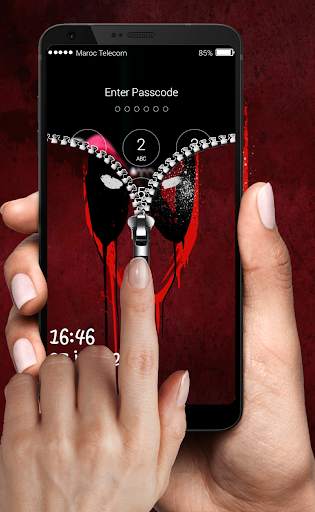 zipper lock screen deadPoOl screenshot 2