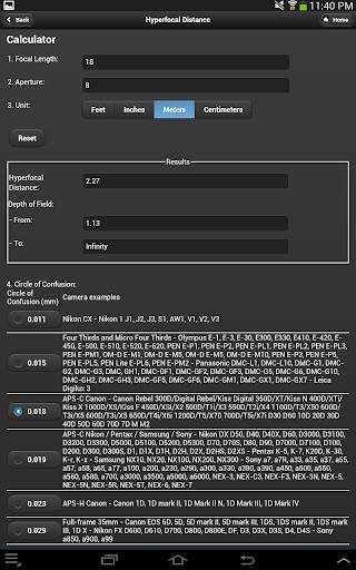 Camera Calculators screenshot 7