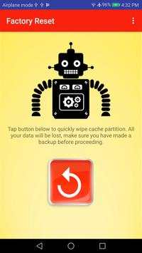 One Tap Factory Reset - Wipe Cache Partition ROOT screenshot 2