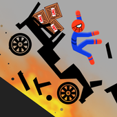Spider Stickman Ragdoll Dismounting icon