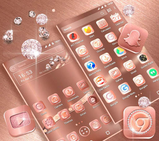 Rose Gold Launcher Theme screenshot 2