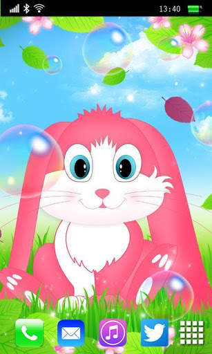 Cute Bunny live wallpaper screenshot 1